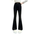 thumbnail image 1 of Ashirexll Girls High Waisted Pants Girls Fall Jeans Stylish Appearance Denim Bottoms Pants for Medium and Large Children, 1 of 5