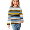thumbnail image 1 of Ashirexll Girls Long Sleeve Shirts, Fall Shirts, Long Sleeve Shirts for Girls 3-14 Years Striped and Plaid Shirts Round Neck Casual Fall Clothes, 1 of 5