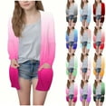 thumbnail image 1 of Ashirexll Girls Long Sleeve Tops Casual Cardigan Fall 5-14 Years Fashion Girls Casual Long Sleeve Printed Pocket Blouse, 1 of 6