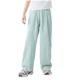 thumbnail image 1 of Ashirexll Girls Pants, Baggy Sweatpants, Girls Summer Pants Elastic Waist Pants Casual Sports Trousers with Pockets for Kids 4-15Y, 1 of 5