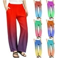 thumbnail image 1 of Ashirexll Girls Pants, Baggy Sweatpants, Summer Pants Girls Elastic Waist Wide Leg Pants Workout and Casual Trousers Fashion Gradient Color Pants, 1 of 7