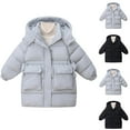 thumbnail image 1 of Ashirexll Girls Puffer Coats Girls Long Sleeve Tops Casual 4-13 Years Medium Long Length Jacket with Waist Cinched Winter Coat, 1 of 4