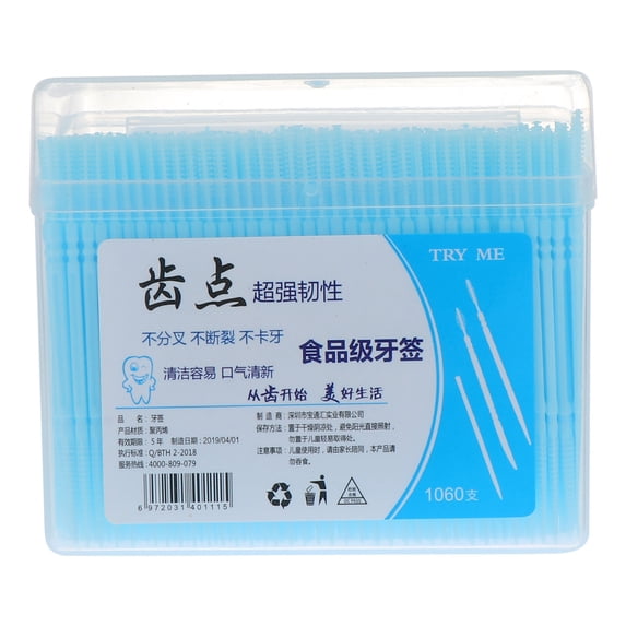 1060Pcs Double Head Dental Floss Interdental Toothpicks Teeth Sticks (Assorted Color)