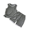 thumbnail image 1 of Ashirexll Girls Summer Outfits, Girls Summer Sets, 1-7 Years Girls and Boys Clothing Sets Casual and Athletic Sleeveless T-Shirt with Shorts Outfits for Kids, 1 of 4