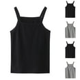 thumbnail image 1 of Ashirexll Girls Tank Tops Fall Vest for Kids 3-14 Years Sleeveless Solid Color Camisole Comfortable Soft Stretch Basic Tops for Girls, 1 of 4
