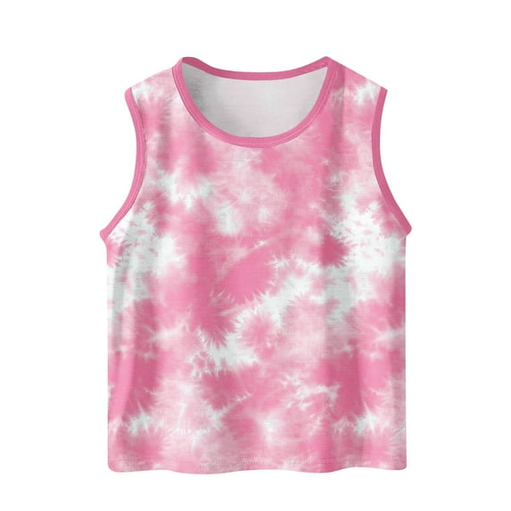 Ashirexll Girls Tank Tops Fall Vest for Kids 3-15 Years with Printed Soft Sleeveless Round Neck Base Layer Camisole for Boys and Girls