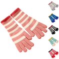 thumbnail image 1 of Ashirexll Gloves for Women Cold Weather, Warm Gloves, Colorblock Striped Knitted Gloves for Ladies with Touchscreen Capability, 1 of 3