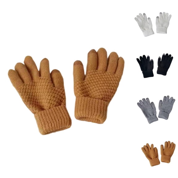 Ashirexll Gloves for Women Cold Weather, Warm Gloves, Solid Color Cold Proof Touch Screen Fashion Gloves for Ladies Winter Wear