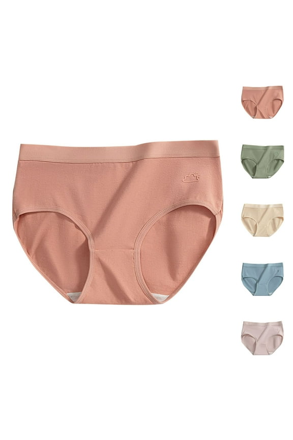 High Waisted Underwear for Women, Womens Cotton Underwear, Mid High Waist Seamless Ice Silk Thin Healthy Cotton Gusset Quick Dry Panties