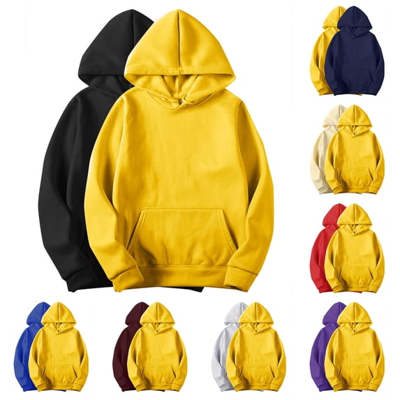 Ashirexll Hoodies for Women, Womens Hoodies Pullover, 2PC Hoodies for Ladies Casual Solid Color Pocket Long Sleeve Drawstring Hooded Sweatshirts