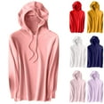 thumbnail image 1 of Ashirexll Hoodies for Women, Womens Hoodies Pullover, Ladies' Casual Color Hooded Sweatshirts Pocket Long Sleeve Sweater Jacket, 1 of 7