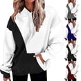 thumbnail image 1 of Ashirexll Hoodies for Women, Womens Hoodies Pullover, Ladies' Matching Color Loose Pocket Long Sleeve Hoodie Sweatshirts Casual Sports Top, 1 of 5