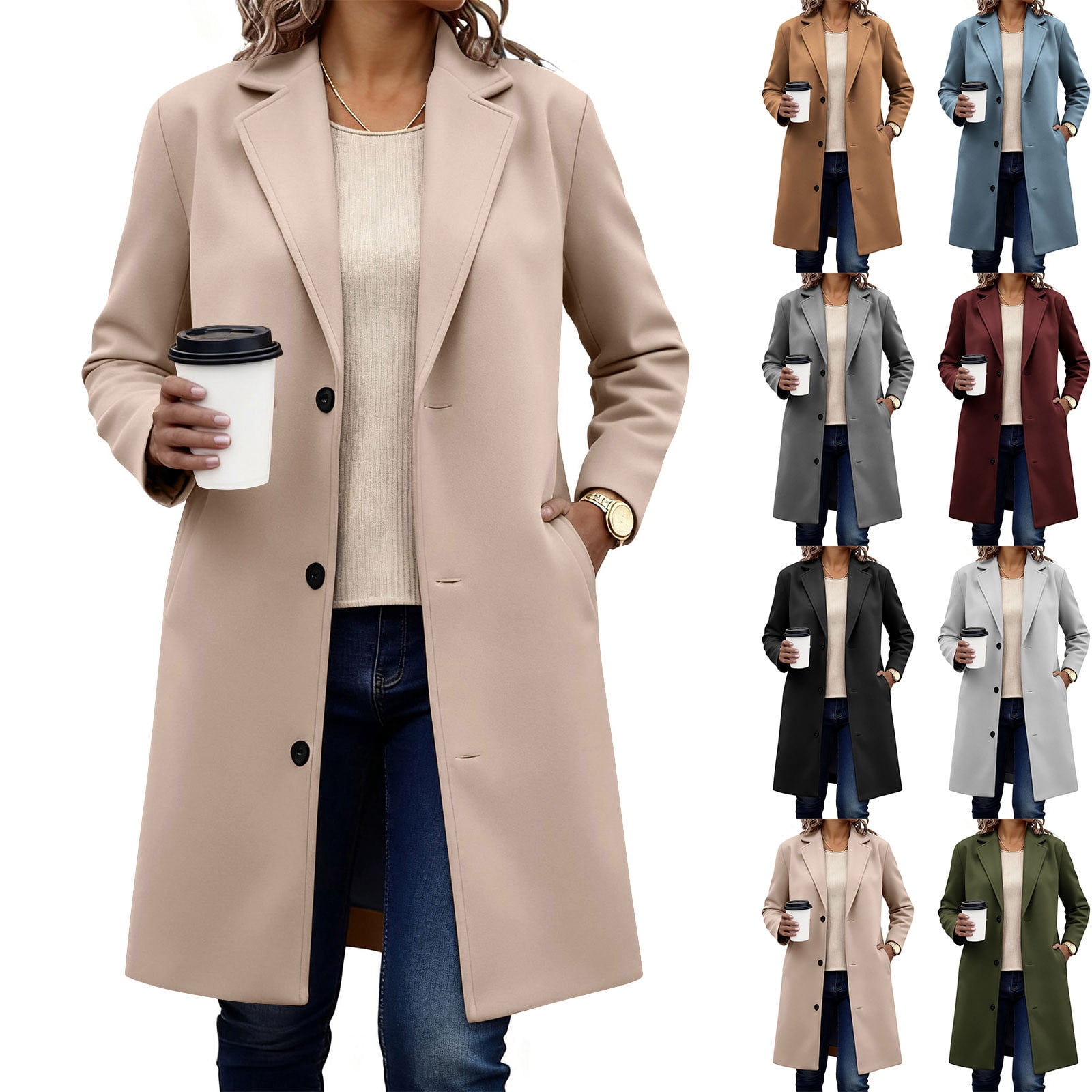 Ashirexll Jackets for Women Trendy, Womens Winter Coats, Solid
