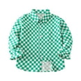 thumbnail image 1 of Ashirexll Kids Striped V-Neck Jacket for 1-6 Years Button Up Long Sleeve Breathable Fall Casual Fashion Tops, 1 of 7