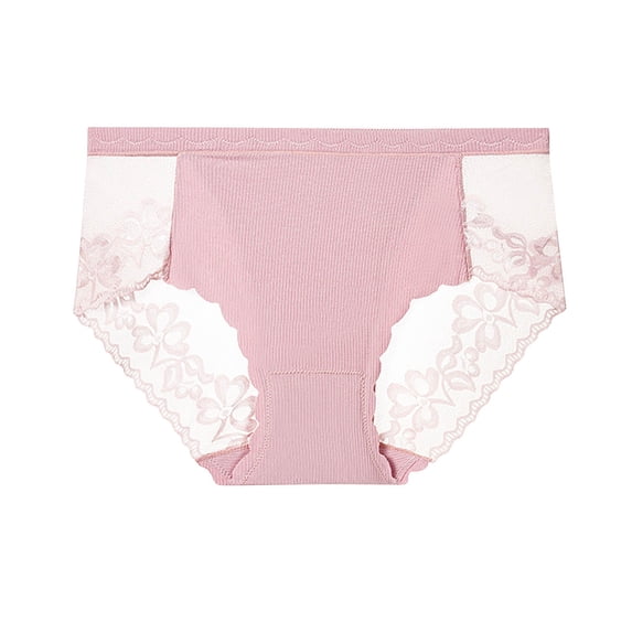 Ashirexll Ladies Underwear Panties, High Waisted Underwear for Women, Solid Color Triangle High Waist Lace Underwear