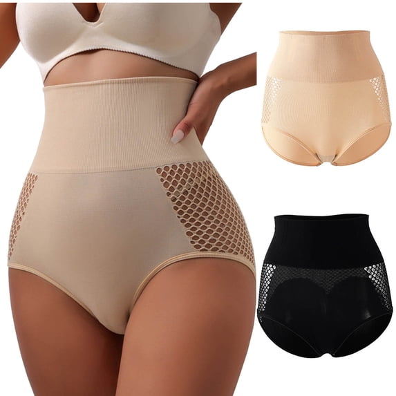 Ashirexll Ladies Underwear Panties, Plus Size Underwear for Women, High Waist Shaping Pants Hip Lift Breathable Waist Shaper