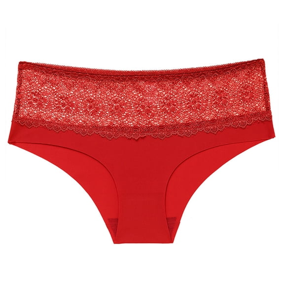 Ashirexll Ladies Underwear Panties, Plus Size Underwear for Women, Lace Comfortable Breathable High Elastic Plus Size Waistband Triangle Underwear