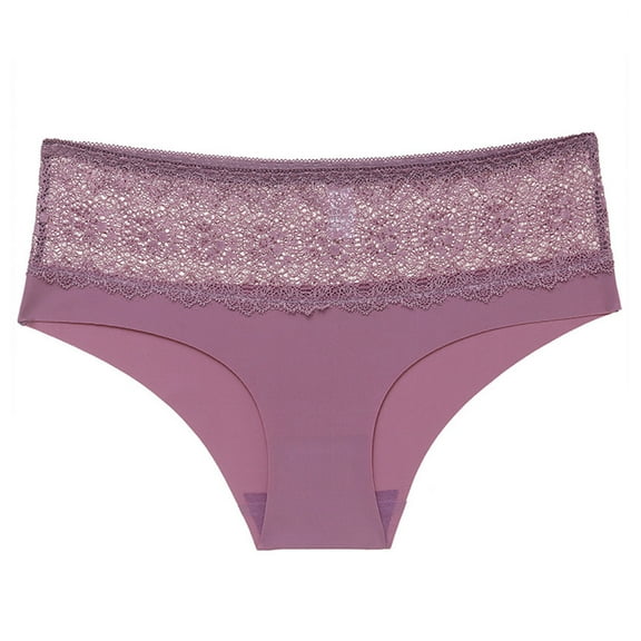 Ashirexll Ladies Underwear Panties, Plus Size Underwear for Women, Lace Comfortable Breathable High Elastic Plus Size Waistband Triangle Panties