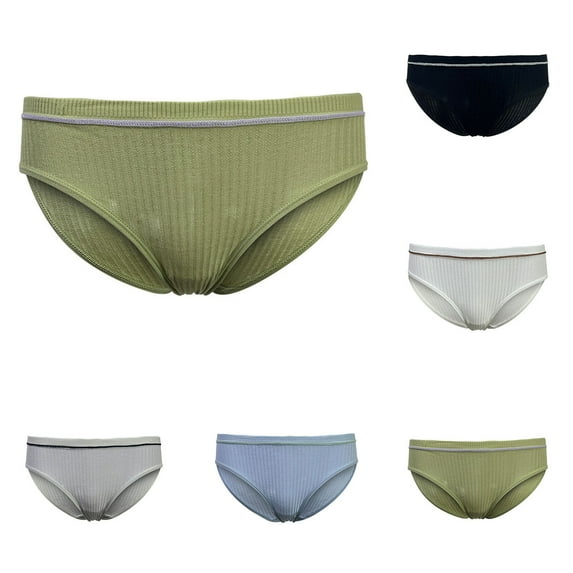 Ashirexll Ladies Underwear Panties, Plus Size Underwear for Women, Ladies Fashion Seamless Ice Silk Mid Waist Solid Color Panties
