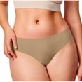 thumbnail image 1 of Ashirexll Ladies Underwear Panties, Plus Size Underwear for Women, Ladies Fashion Solid Color Seamless Ice Silk Mid Waist Underwear, 1 of 6
