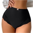 thumbnail image 1 of Ashirexll Ladies Underwear Panties, Plus Size Underwear for Women, Womens Lace Stitching Bowknot Briefs Low Rise Panties, 1 of 7