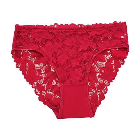 Ashirexll Ladies Underwear Panties, Plus Size Underwear for Women, Womens Large Size High Waist Thin Thong Lace Breathable Seamless Panties