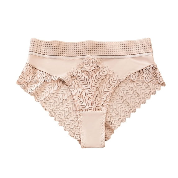 Ashirexll Ladies Underwear Panties, Plus Size Underwear for Women, Womens Large Size High Waist Thin Thong Lace Breathable Seamless Panties