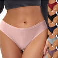 thumbnail image 1 of Ashirexll Ladies Underwear Panties, Plus Size Underwear for Women, Womens Ribbed Low Rise Briefs Stretchy Comfortable Panties, 1 of 7