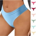 thumbnail image 1 of Ashirexll Ladies Underwear Panties, Plus Size Underwear for Women, Womens Ribbed Low Rise Briefs Stretchy Seamless Panties, 1 of 7