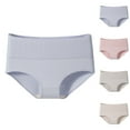thumbnail image 1 of Ashirexll Ladies Underwear Panties, Plus Size Underwear for Women, Womens Solid Color Mid Rise Briefs Everyday Basic Panties, 1 of 6