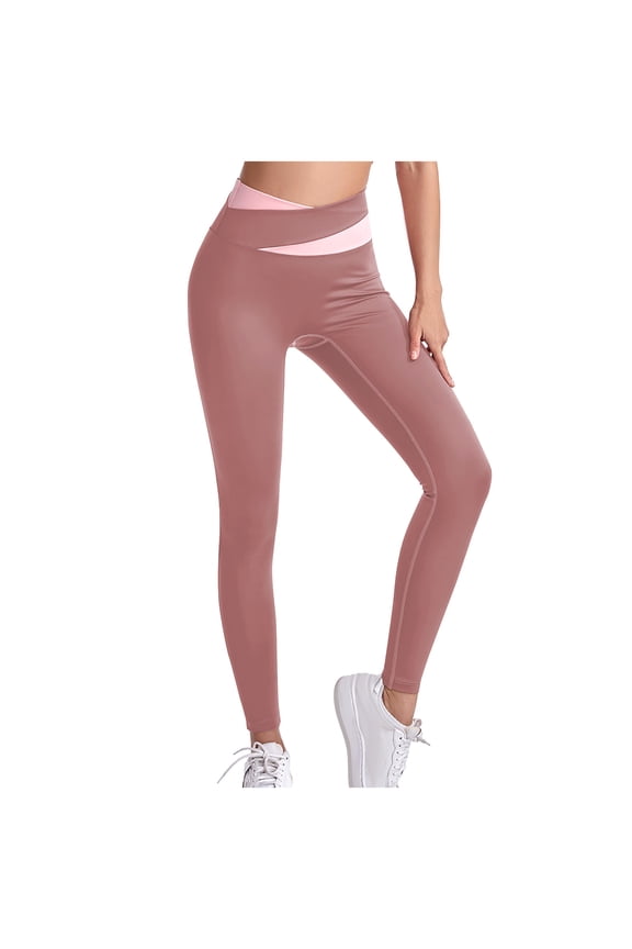 Leggings for Women Fashion High Waisted Compression and Quick Drying Tight Yoga Pants Red XL