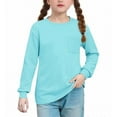 thumbnail image 1 of Ashirexll Long Sleeve Shirts Winter Tops for Girls 5-14 Years Round Neck Knit Pullover Fashion Casual Long Sleeve Top for Spring and Fall, 1 of 3