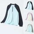 thumbnail image 1 of Ashirexll Long Sleeve Shirts for Girls, Fall Tops, Children Round Neck Long Sleeve Shirts Casual Sports Half Zipper Top for 3-15 Years, 1 of 4