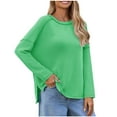 thumbnail image 1 of Ashirexll Long Sleeve Shirts for Winter Tops for Casual Stripe Round Neck Loose Fitting Fall Winter Blouse Top, 1 of 6