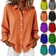 thumbnail image 1 of Ashirexll Long Sleeve Shirts for Women Collared Plaid Print Button Front Fashion Style Long Sleeve Shirt Top, 1 of 6