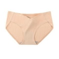 thumbnail image 1 of Ashirexll Maternity Underwear Plus Size Solid Color Low Waist Cotton Breathable Comfortable Soft Maternity Underwear Beige XXL, 1 of 2