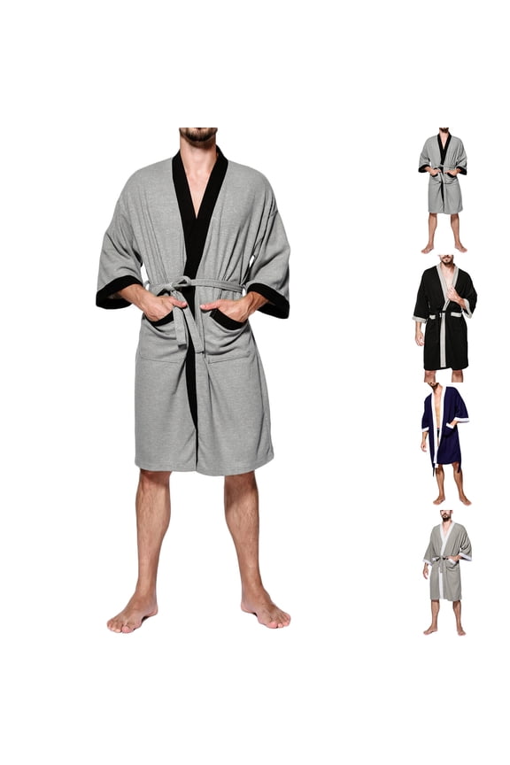 Mens Robe, Pajamas for Men, Winter Loose Long Nightgown Fallow Couples Bathrobe for Home Loungewear Wear