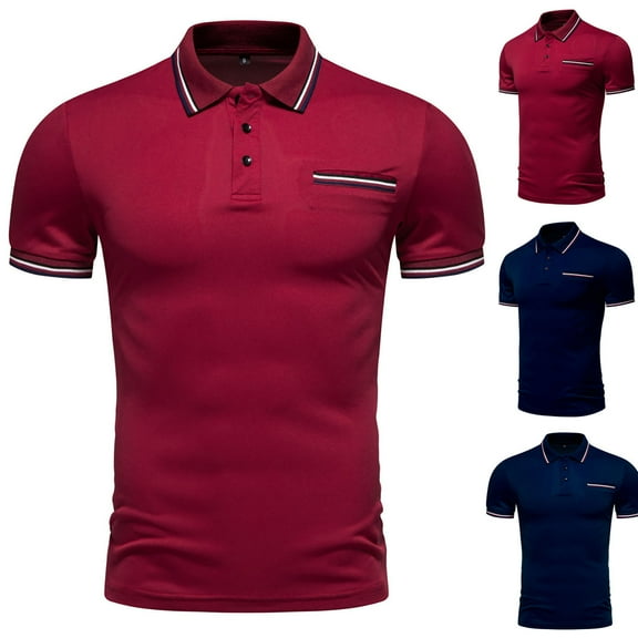 Ashirexll Mens Shirts Casual, Summer Shirts for Men, Casual and Sports Solid Color T-Shirts with Pocket for Summer