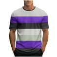 thumbnail image 1 of Ashirexll Mens T-shirts, Big and Tall Shirts for Men, Fashion Striped Printed Casual and Sports T-shirt Short Sleeve Round Neck Blouses Shirts, 1 of 5