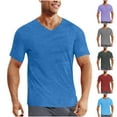 thumbnail image 1 of Ashirexll Mens T-shirts, Big and Tall Shirts for Men, Casual Elastic Sport Training Short Sleeve V-Neck Shirts Summer Fashion T-shirts, 1 of 7