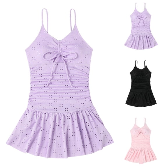Ashirexll One Piece Swimsuit Women Tummy Control Fashion Trend Solid Color Camisole Summer Swimsuit