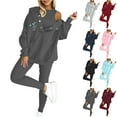 thumbnail image 1 of Ashirexll Outfits for Women, Womens Winter Sets, Sweat Suit Hoodie and Leggings Casual Comfortable 3 Piece Set with Sweatshirt, 1 of 4
