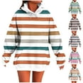 thumbnail image 1 of Ashirexll Oversized Hoodies for Women, Womens Hoodies, Fashion Casual Ladies Striped Long Sleeve Pockets Tops Blouse Hooded Sweatshirts, 1 of 5