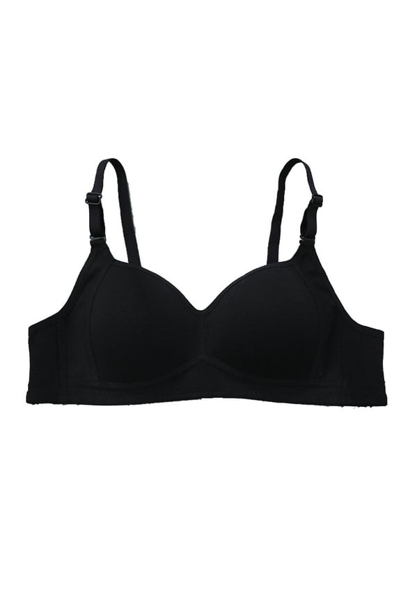 Pepper Bras for Women Small Breast Adjustable Spaghetti Strap Ultra-Thin Breathable Comfortable Soft Small Chest Push Up Wireless Bras Black XL