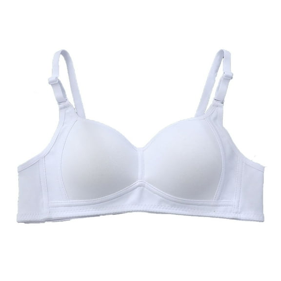 Ashirexll Pepper Bras for Women Small Breast Adjustable Spaghetti Strap Ultra-Thin Breathable Comfortable Soft Small Chest Push Up Wireless Bras White S