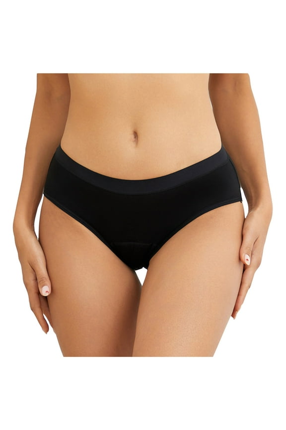 Period Underwear for Women Leakproof Comfortable and Traceless High-Waist Hip Wrap Solid Color Menstrual Underwear Period Underwear for Women Heavy Flow Black 3XL
