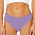 thumbnail image 1 of Ashirexll Period Underwear for Women Plus Size Fashion Women Solid Color Low Waisted Periods Bikini Bottoms Menstrual Leakproof Seamless Underwear for Women Purple XL, 1 of 4