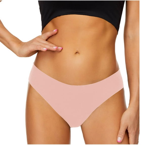 Ashirexll Period Underwear for Women Plus Size Leakproof Seamless Solid Color High Waist Periods Bikini Bottoms Menstrual Period Underwear for Women Heavy Flow Pink 3XL