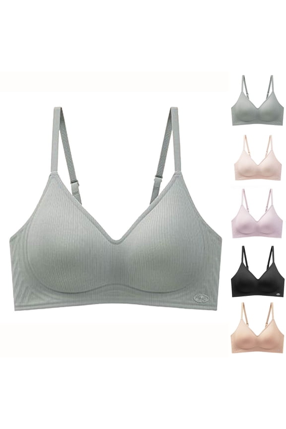 Plus Size Bras for Women, Bras for Women No Underwire, Backless Seamless Push Up Bra Light Support