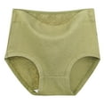 thumbnail image 1 of Ashirexll Plus Size Panties Sale! High Waisted Soft Breathable Panties Stretch Briefs Seamless Ladies Briefs Green 3XL, 1 of 3